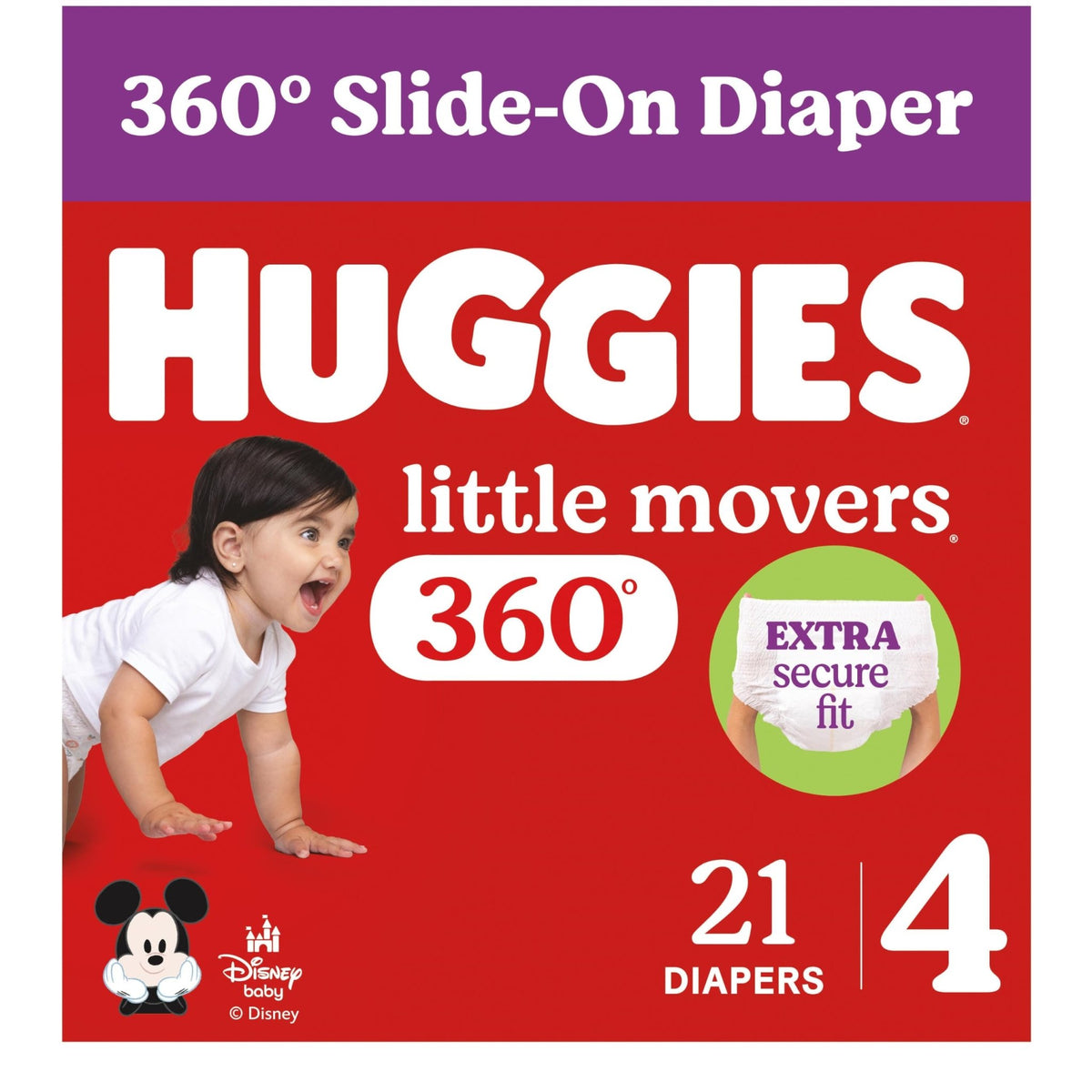 Huggies Little Movers HuggFit 360 Diapers Size 5, 128 Count (2 Packs of 64) - Jansha Store