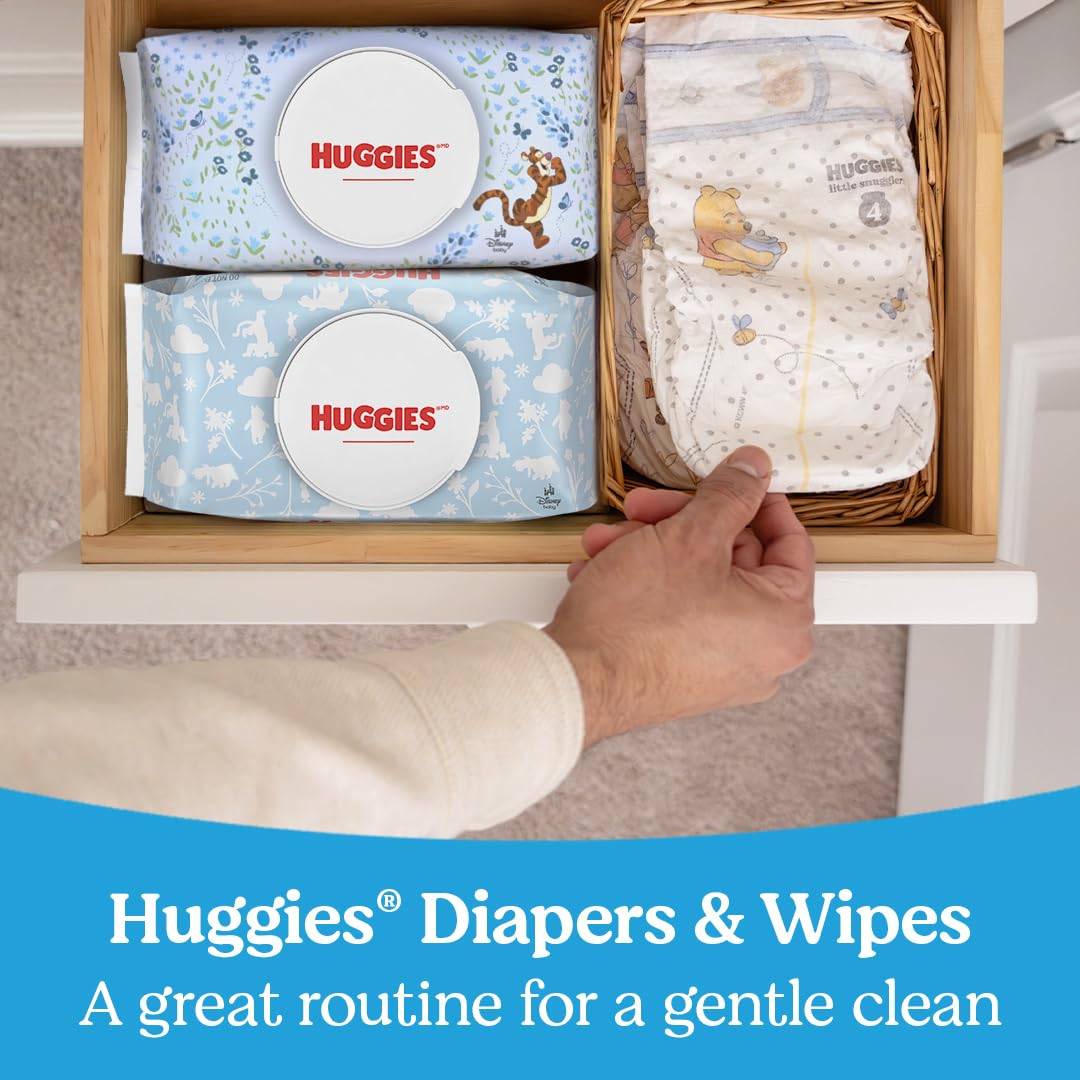 Huggies Natural Care Cucumber, Aloe and Vitamin E Baby Wipes, Hypoallergenic, Scented, 10 Flip-Top Packs (560 Wipes Total), Packaging May Vary - Jansha Store