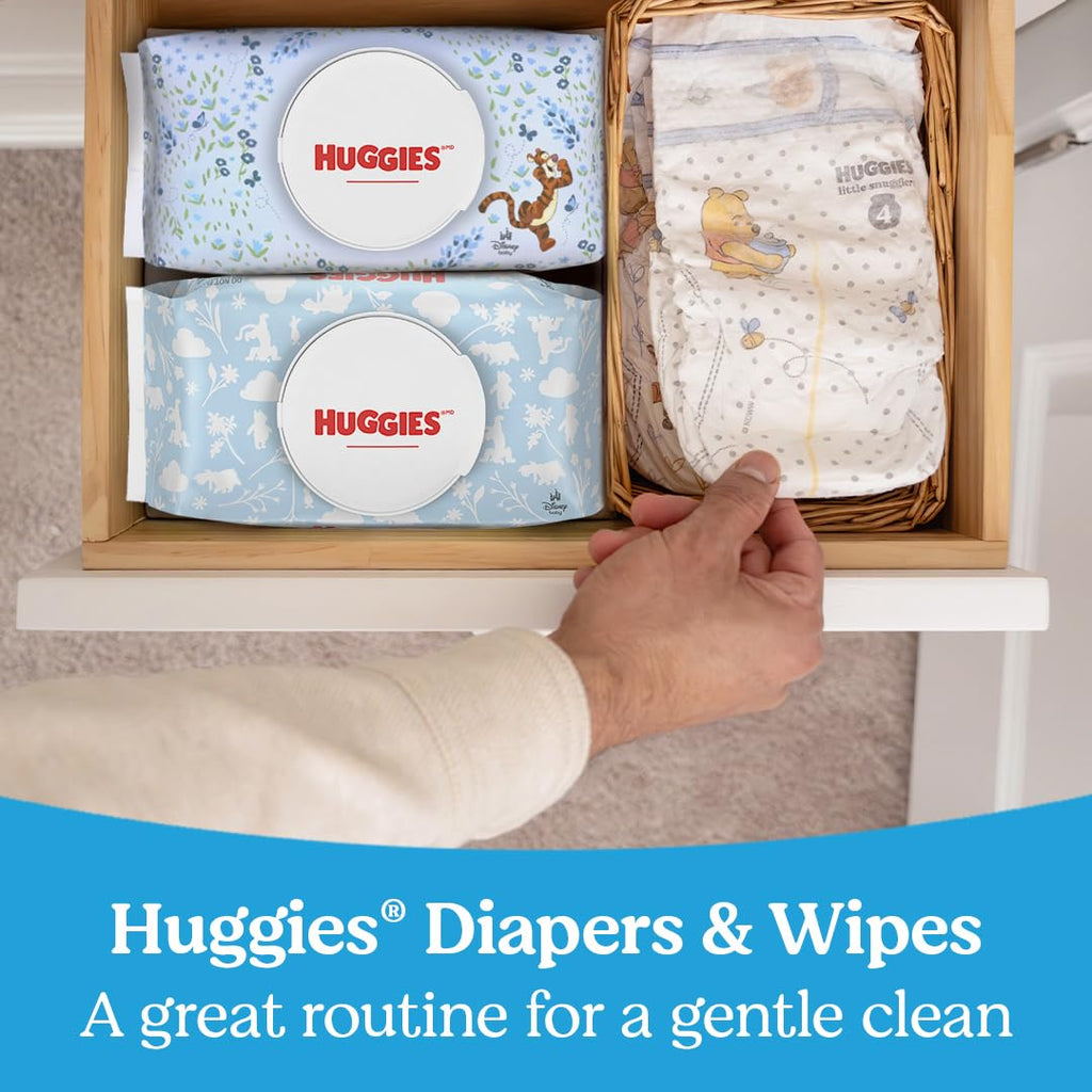 Huggies Natural Care Cucumber, Aloe and Vitamin E Baby Wipes, Hypoallergenic, Scented, 10 Flip-Top Packs (560 Wipes Total), Packaging May Vary - Jansha Store