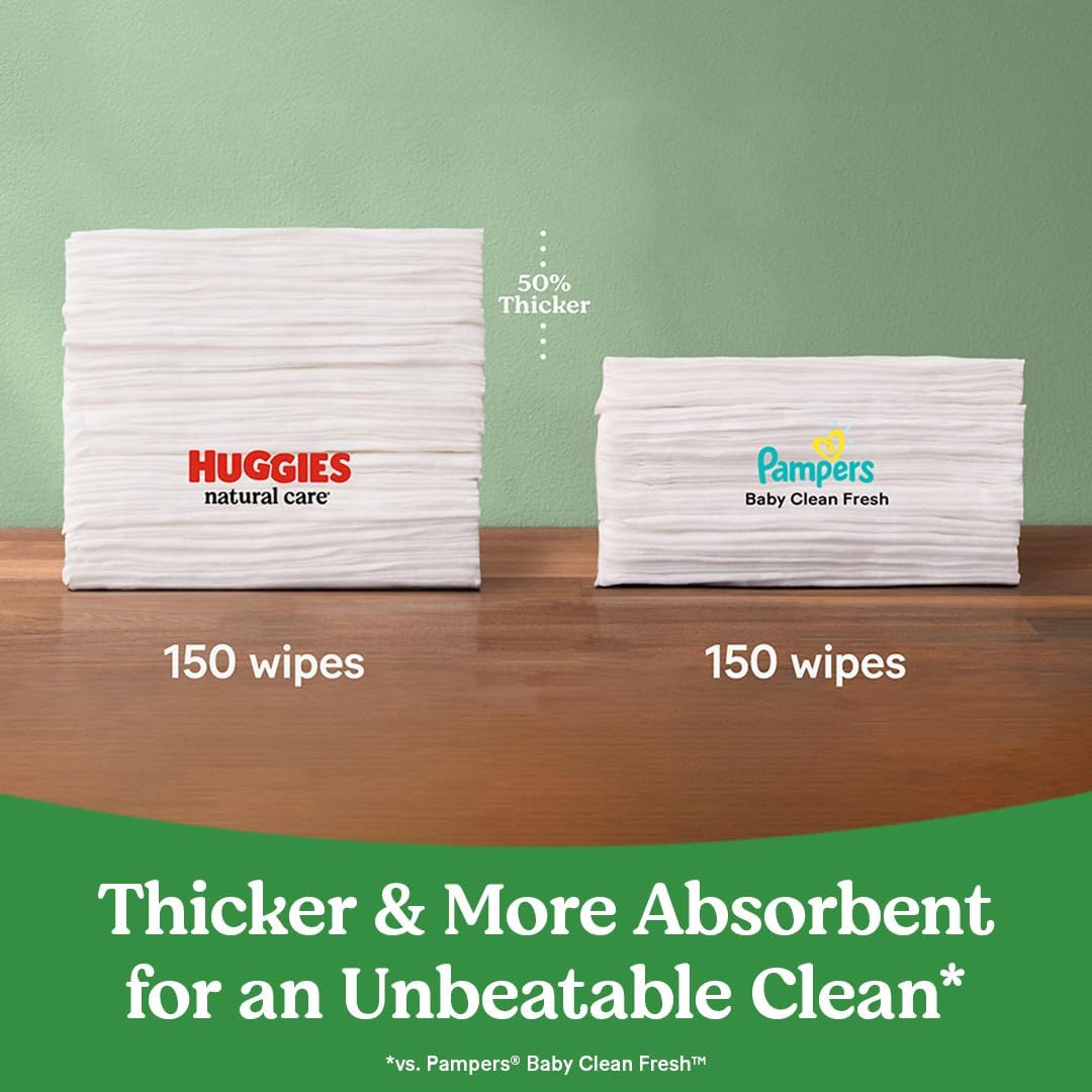 Huggies Natural Care Sensitive Baby Wipes, Unscented, 6 Packs, 288 Wipes - Jansha Store