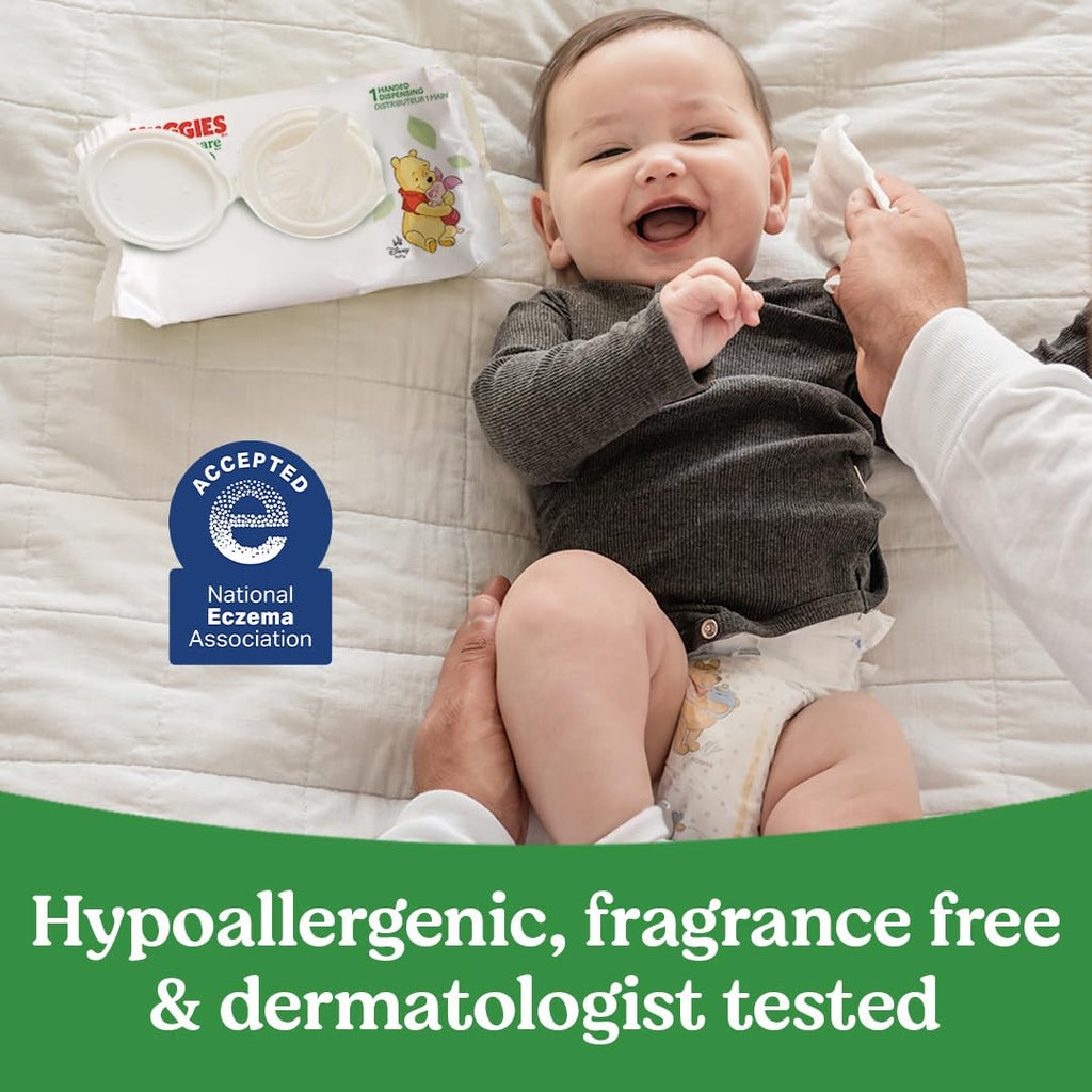 Huggies Natural Care Sensitive Baby Wipes, Unscented, Hypoallergenic, 99% Purified Water, 12 Flip-Top Packs (768 Wipes Total), Packaging May Vary - Jansha Store