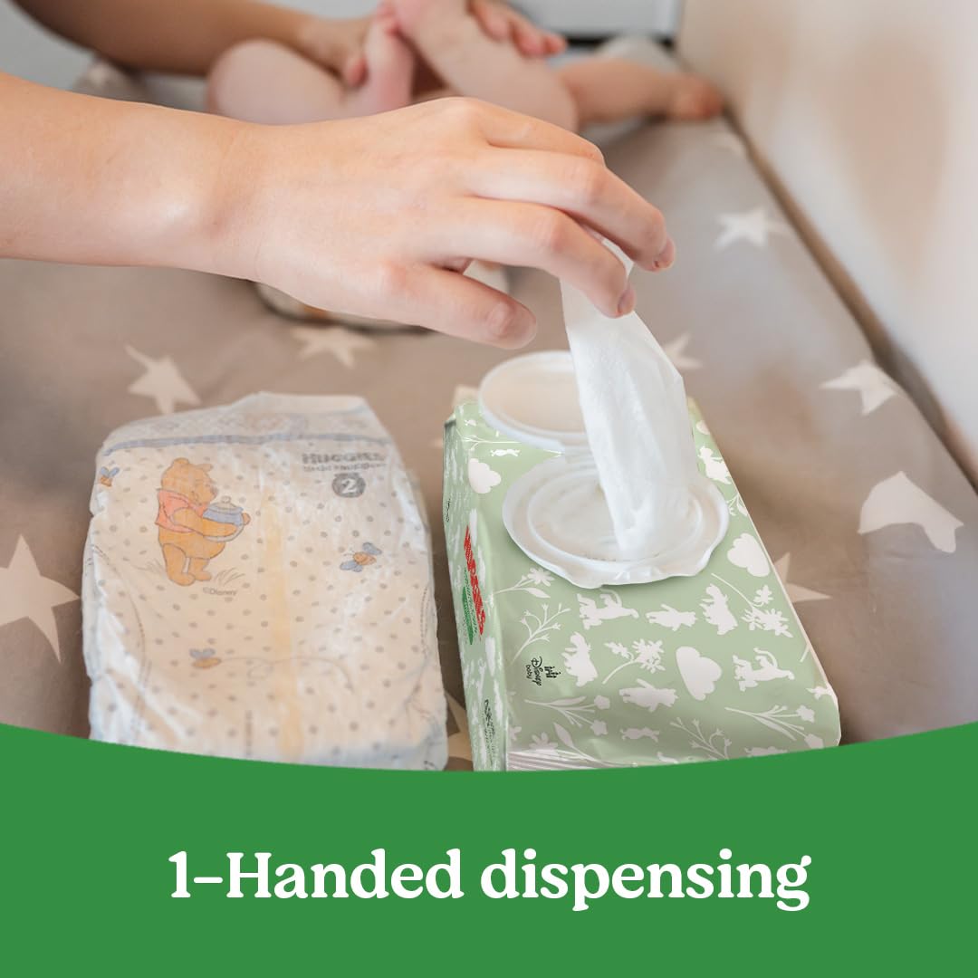 Huggies Natural Care Sensitive Baby Wipes, Unscented, Hypoallergenic, 99% Purified Water, 12 Flip-Top Packs (768 Wipes Total), Packaging May Vary - Jansha Store