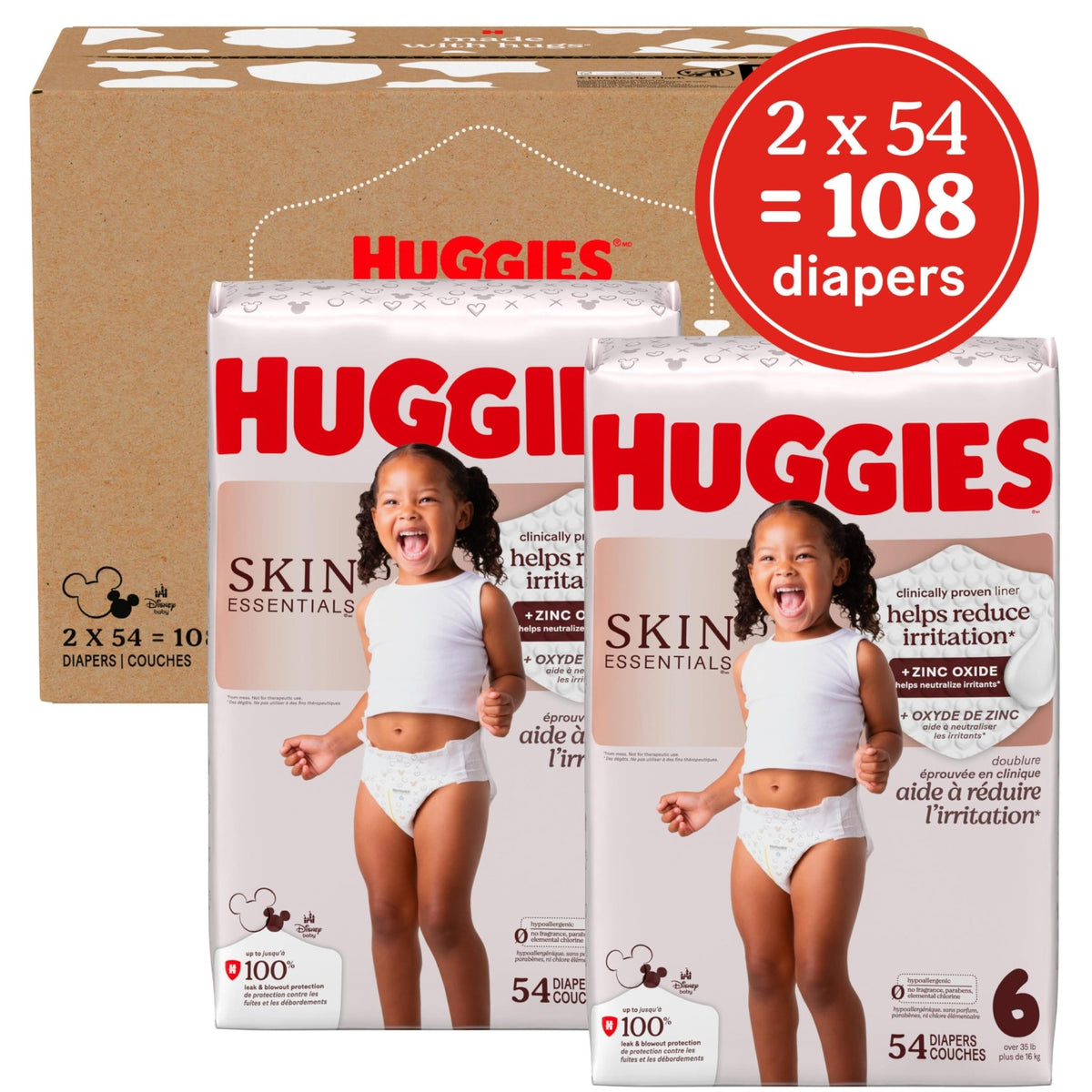 Huggies Skin Essentials Diapers Size 2, 26 Count - Jansha Store