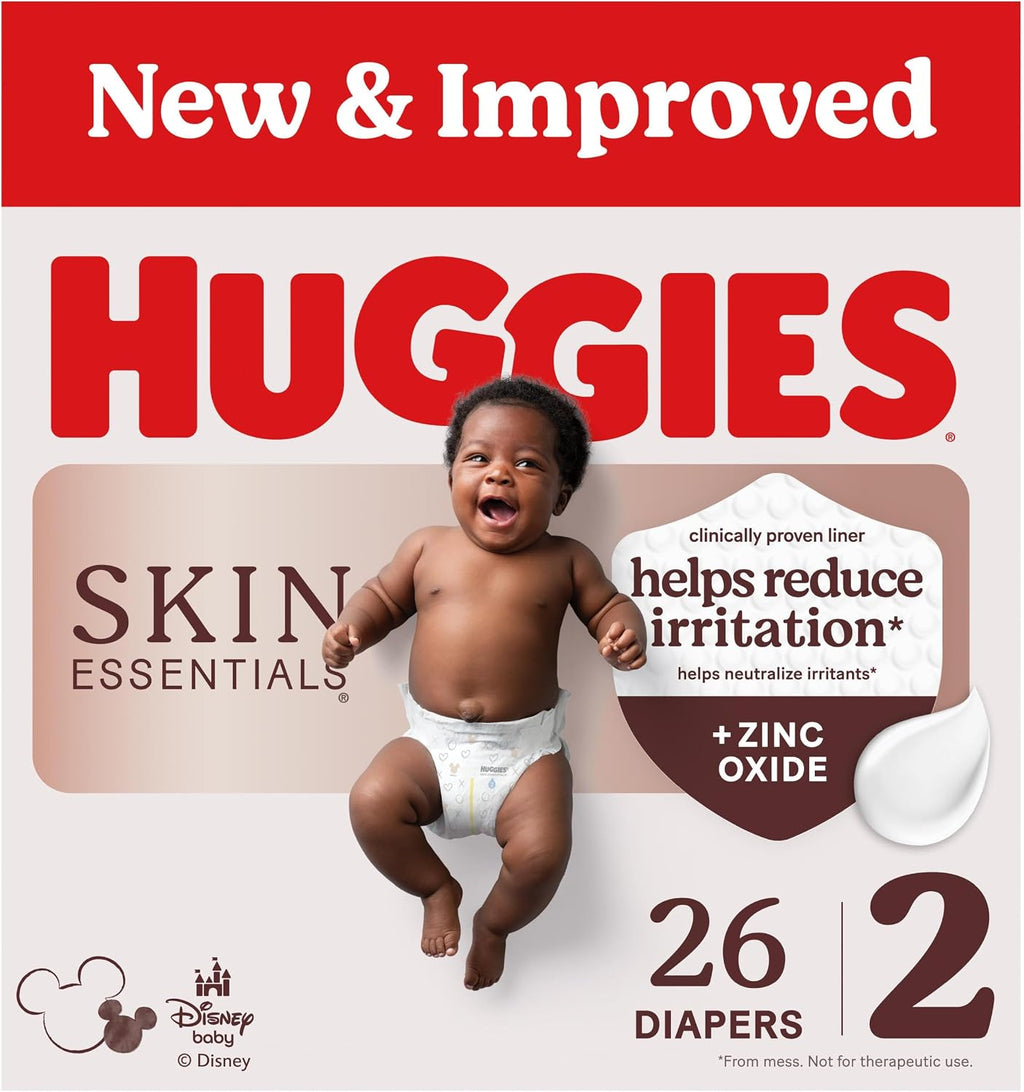 Huggies Skin Essentials Diapers Size 2, 26 Count - Jansha Store