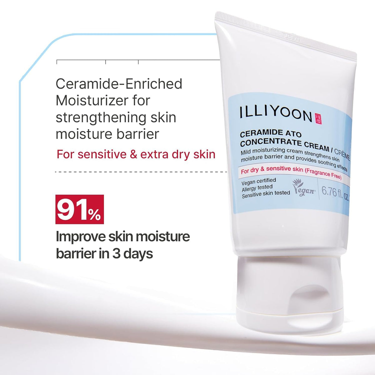 Illiyoon Ceramide Ato Lotion | Lightweight Moisturizer for Dry & Sensitive Skin, Barrier Repair for Face and Body, Mild for Babies, Vegan Certified, Korean Skincare, 2.29 fl.oz. - Jansha Store