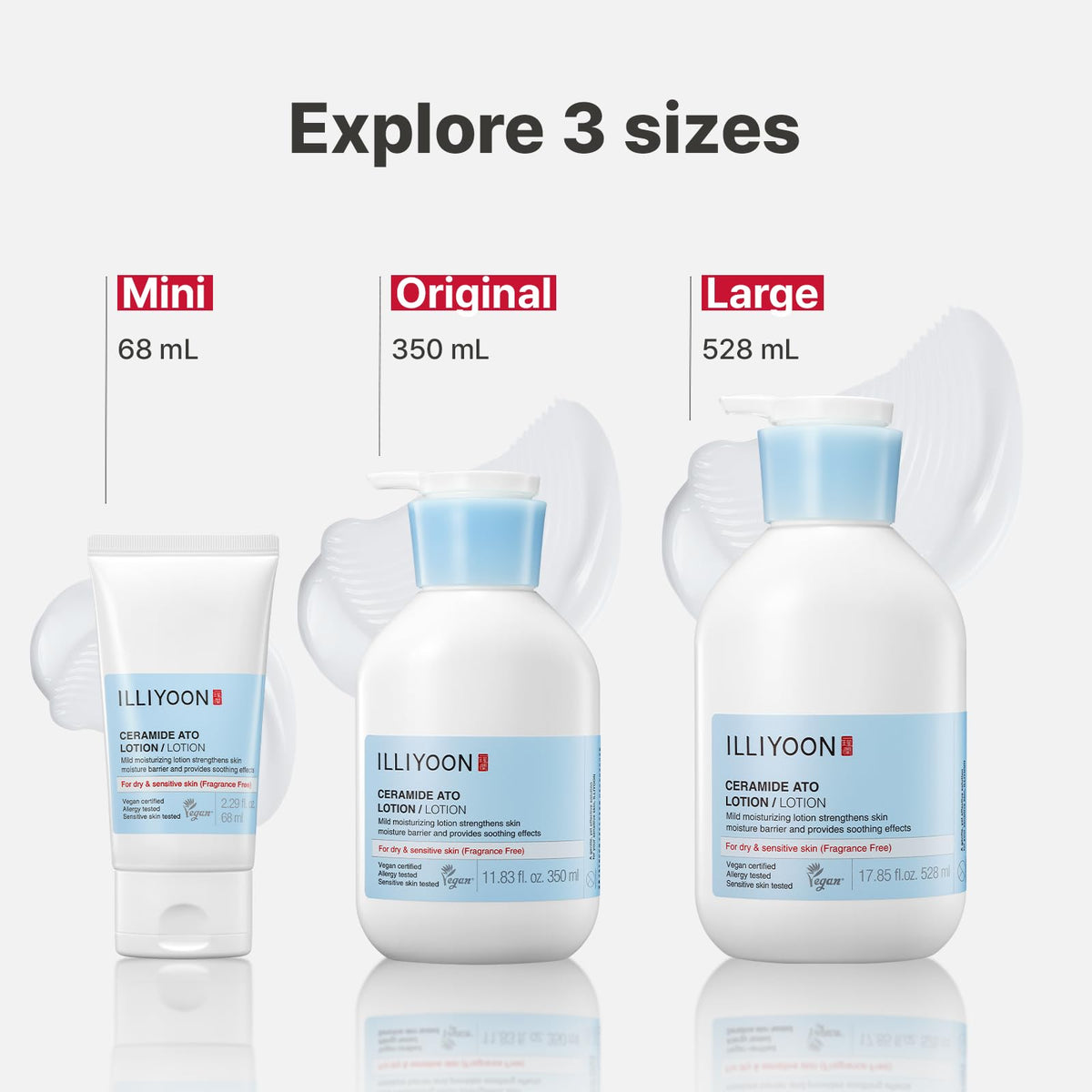 Illiyoon Ceramide Ato Lotion | Lightweight Moisturizer for Dry & Sensitive Skin, Barrier Repair for Face and Body, Mild for Babies, Vegan Certified, Korean Skincare, 2.29 fl.oz. - Jansha Store