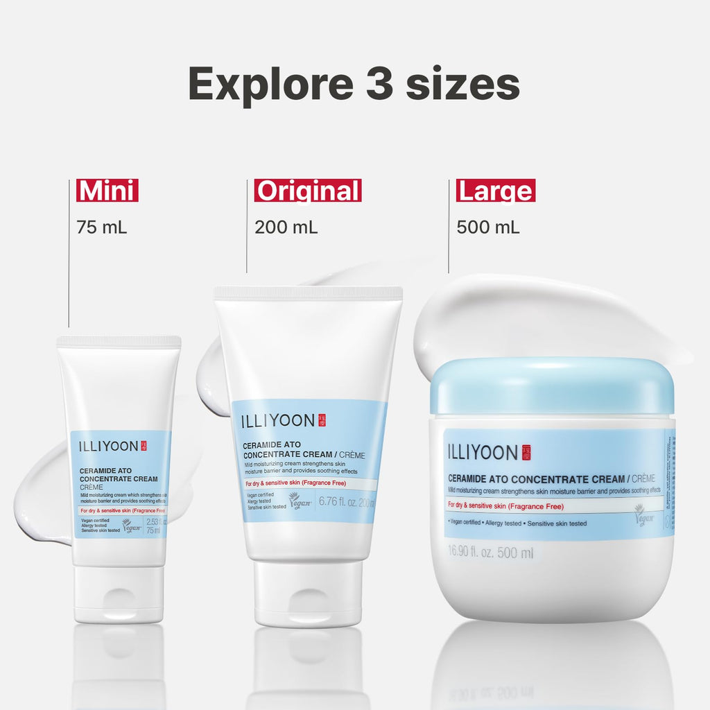 Illiyoon Ceramide Ato Lotion | Lightweight Moisturizer for Dry & Sensitive Skin, Barrier Repair for Face and Body, Mild for Babies, Vegan Certified, Korean Skincare, 2.29 fl.oz. - Jansha Store