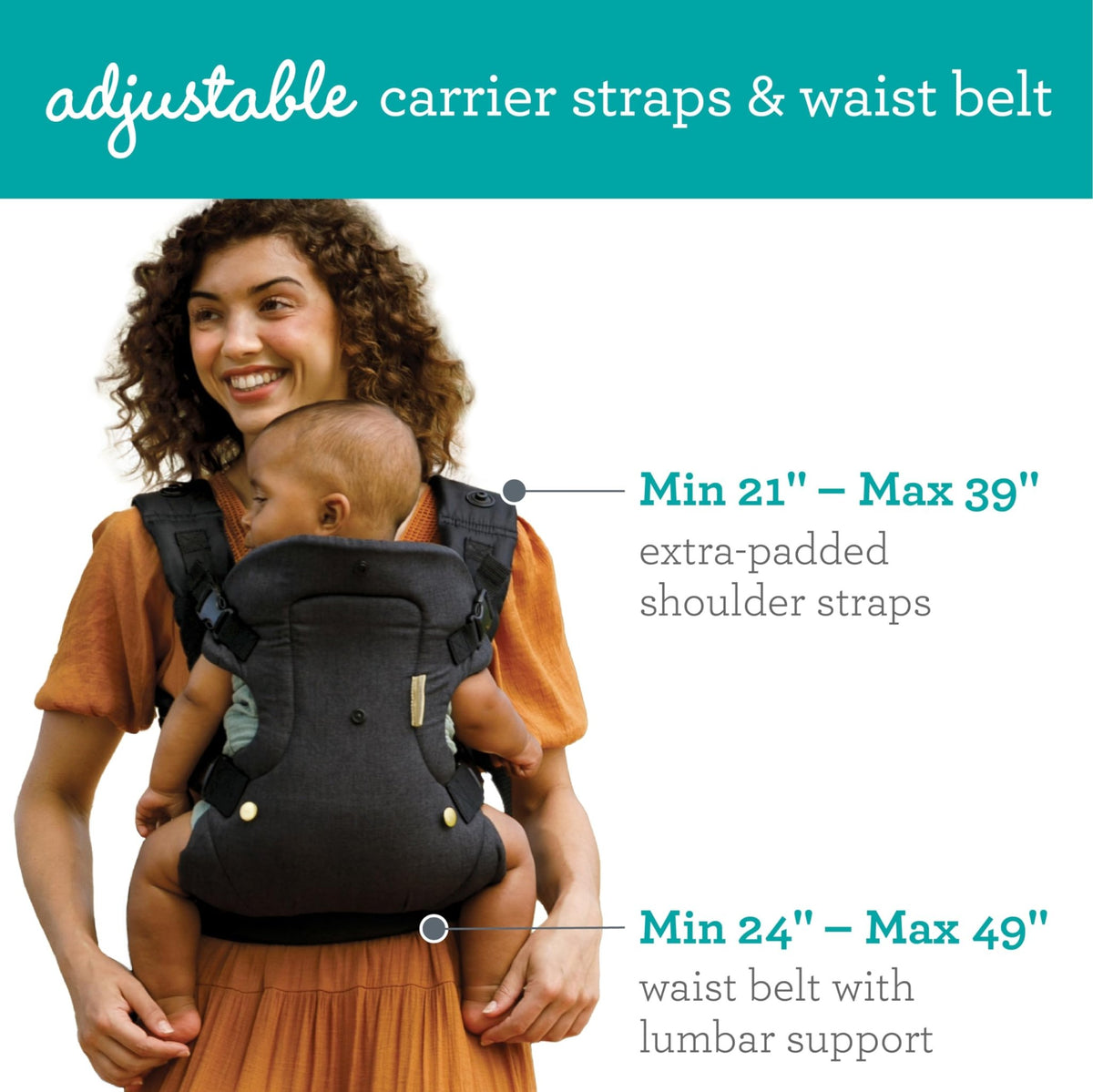 Infantino Flip 4-in-1 Baby Carrier Convertible Ergonomic, Rainbow - Jansha Store