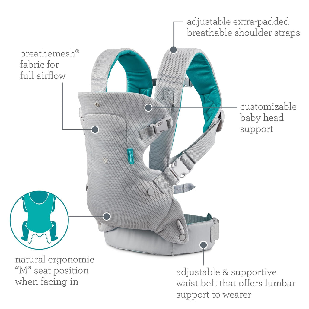 Infantino Flip 4-in-1 Baby Carrier Convertible Ergonomic, Rainbow - Jansha Store