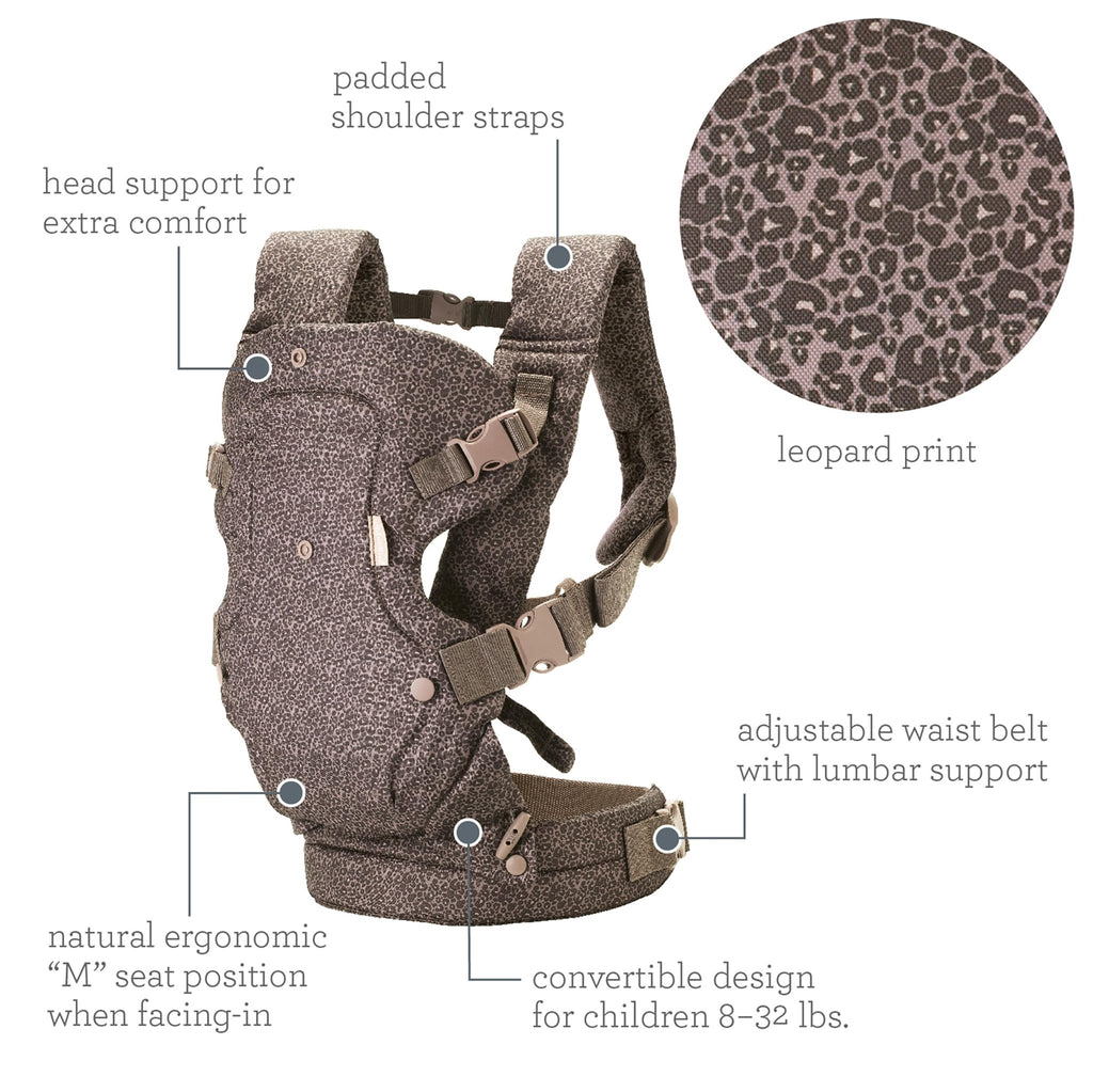 Infantino Flip 4-in-1 Baby Carrier Convertible Ergonomic, Rainbow - Jansha Store
