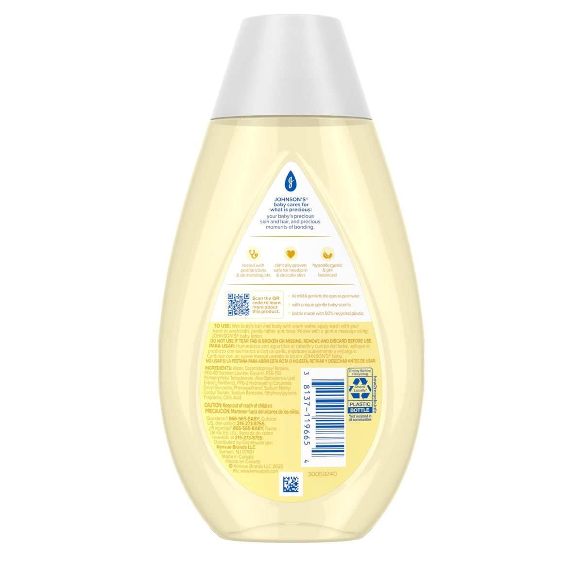 Johnson's Baby Head-to-Toe Wash & Shampoo, Tear Free, 27.1 fl. oz - Jansha Store