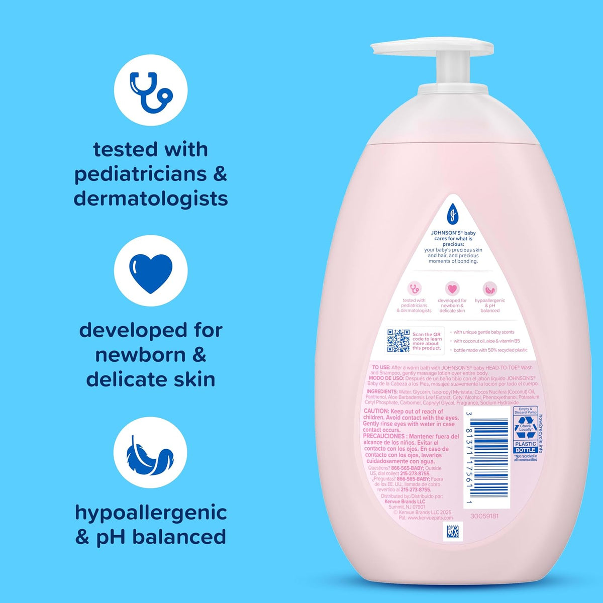 Johnson's Baby Lotion with Coconut Oil, 27.1 fl. oz - Jansha Store