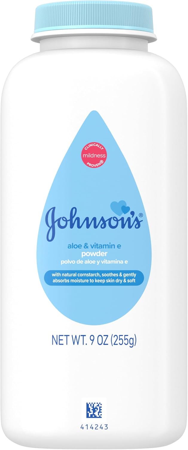 Johnson's Baby Powder, Naturally Derived Cornstarch, Hypoallergenic, 9 oz - Jansha Store