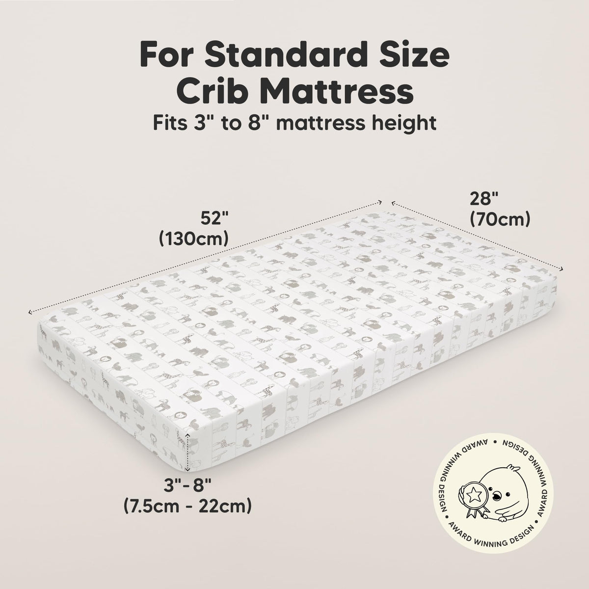 KeaBabies 2pk Organic Cotton Crib Sheets for Boys Girls 52x28, Soft White - Jansha Store