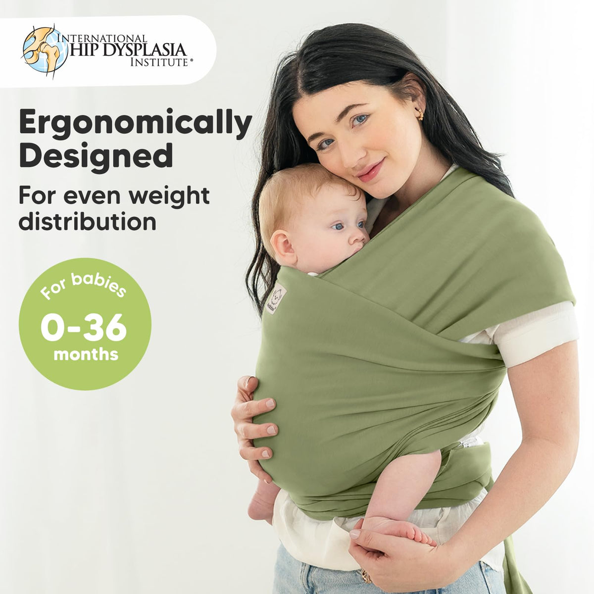 KeaBabies Baby Wrap Carrier, All in 1 Original Baby Carrier, Trendy Black - Jansha Store