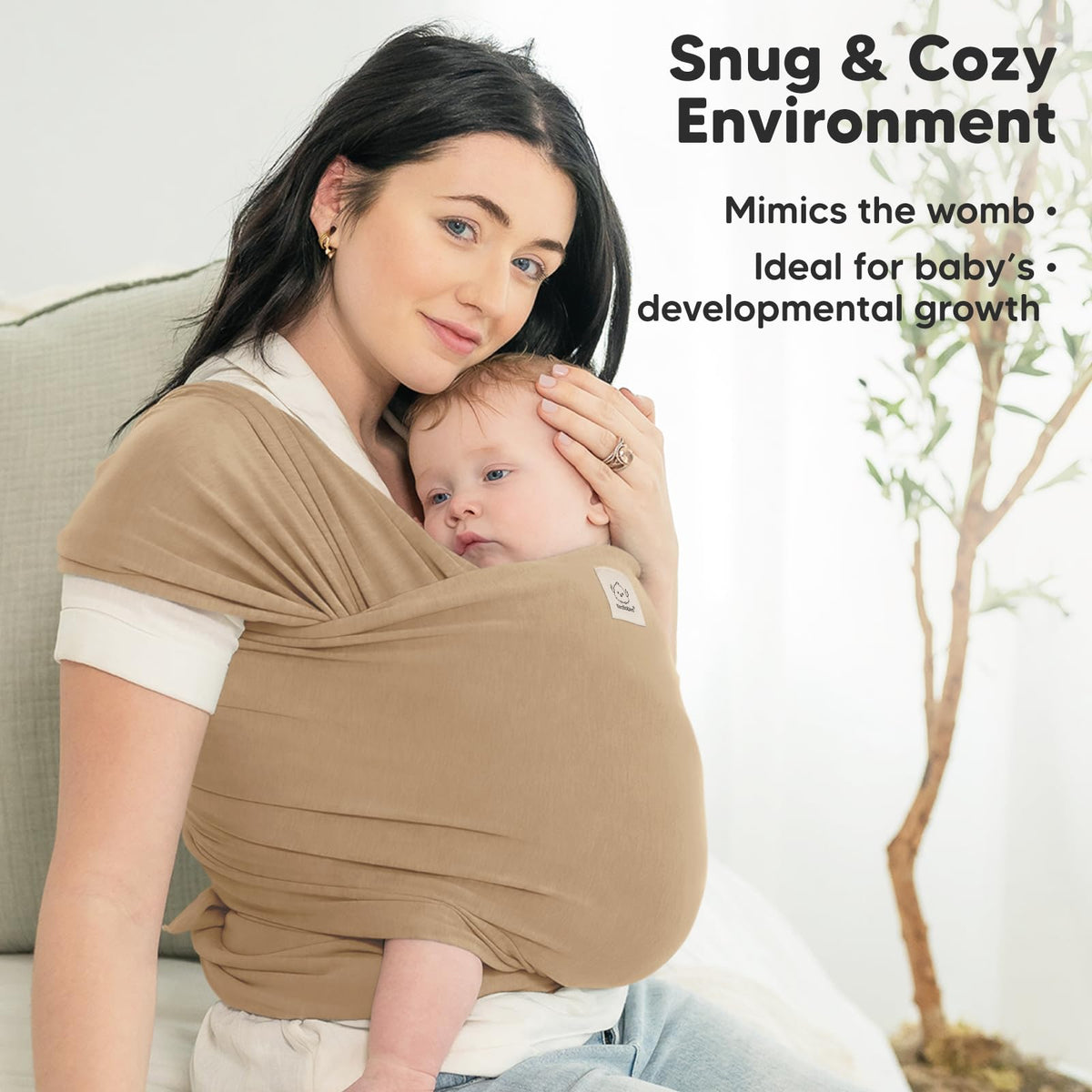 KeaBabies Baby Wrap Carrier, All in 1 Original Baby Carrier, Trendy Black - Jansha Store