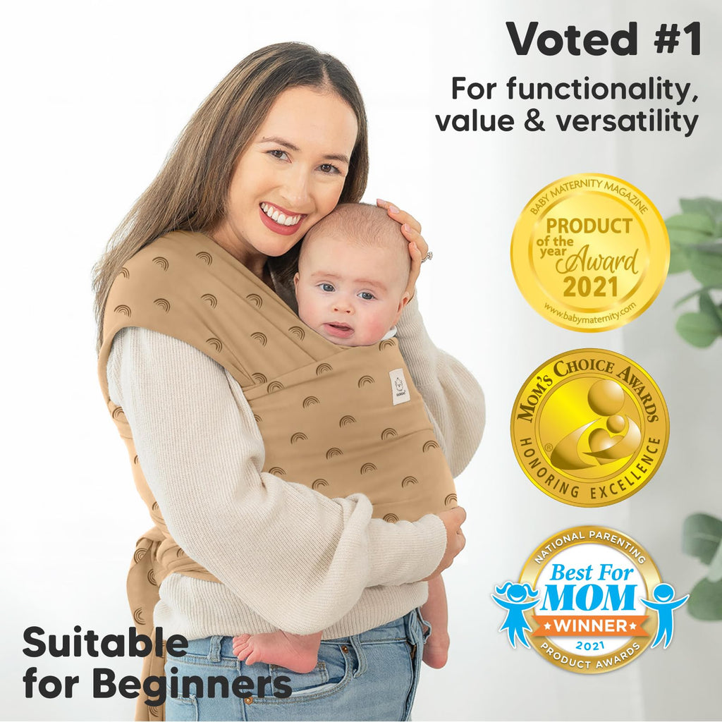 KeaBabies Baby Wrap Carrier, All in 1 Original Baby Carrier, Trendy Black - Jansha Store