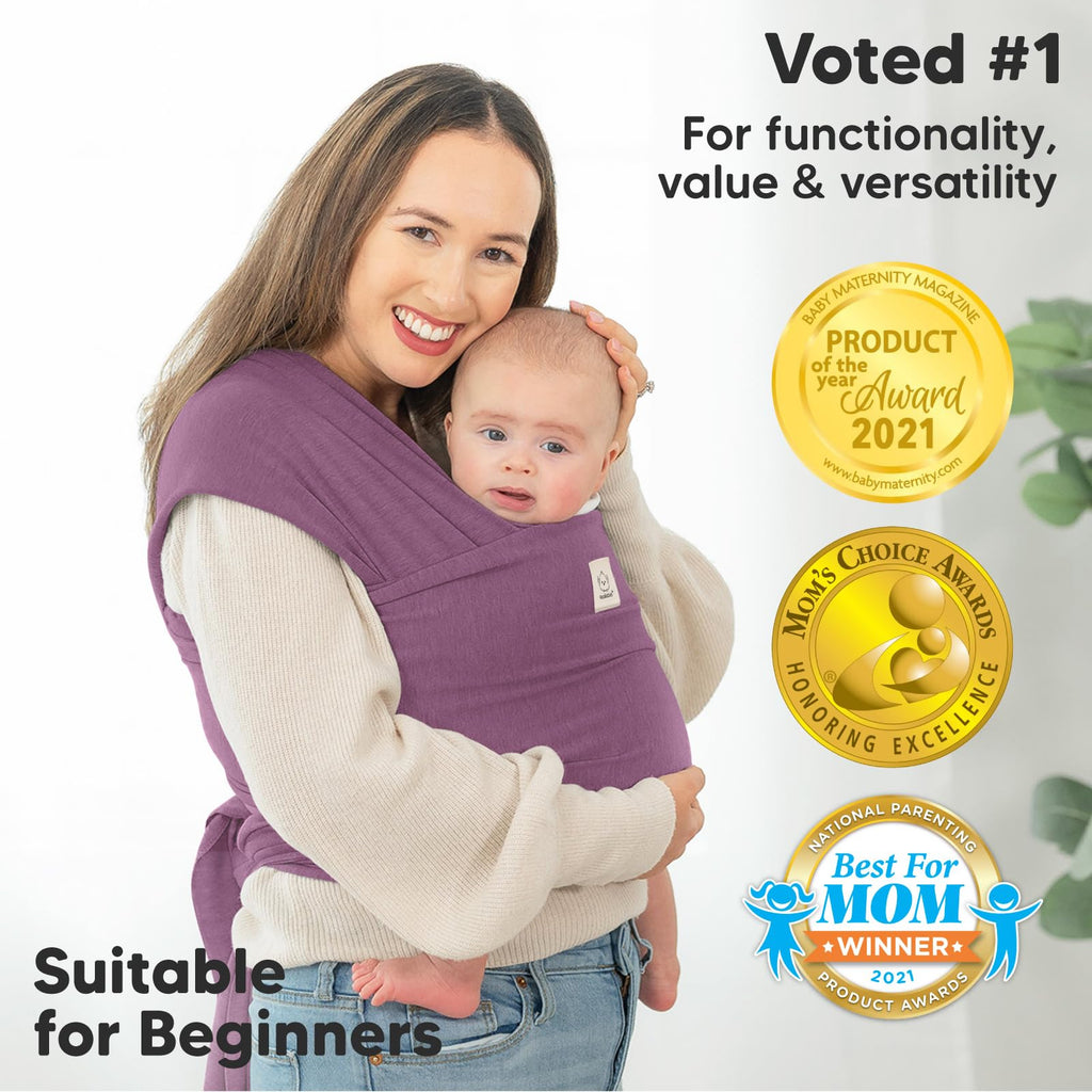KeaBabies Baby Wrap Carrier, All in 1 Original Baby Carrier, Trendy Black - Jansha Store