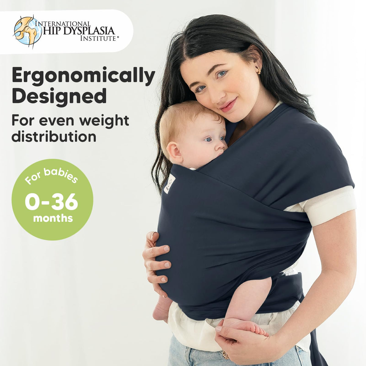 KeaBabies Baby Wrap Carrier, All in 1 Original Baby Carrier, Trendy Black - Jansha Store