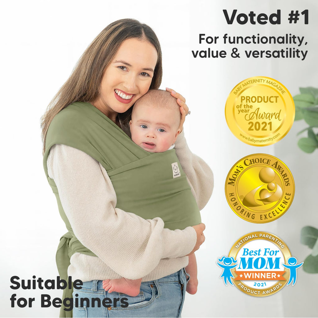 KeaBabies Baby Wrap Carrier, All in 1 Original Baby Carrier, Trendy Black - Jansha Store