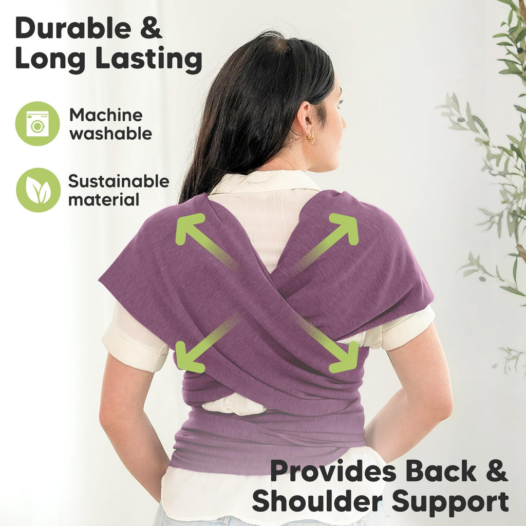 KeaBabies Baby Wrap Carrier, All in 1 Original Baby Carrier, Trendy Black - Jansha Store