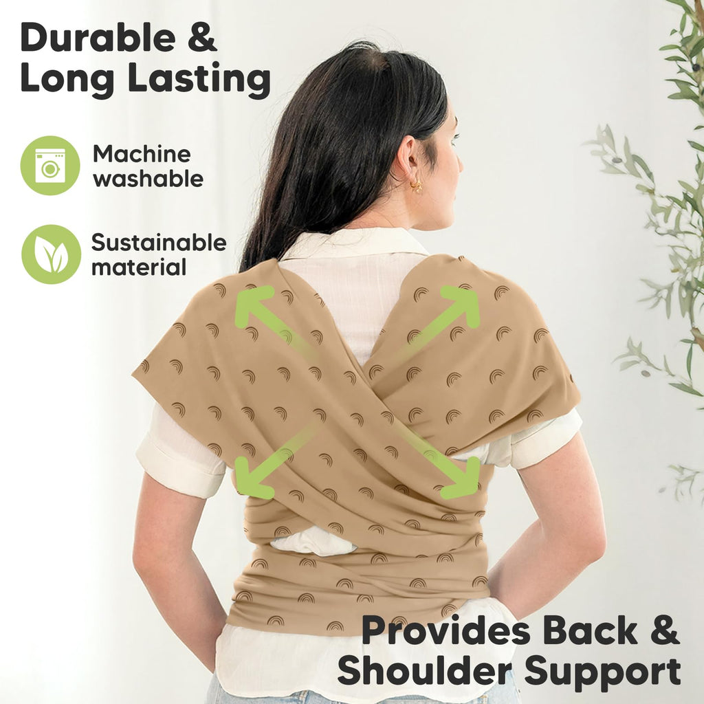 KeaBabies Baby Wrap Carrier, All in 1 Original Baby Carrier, Trendy Black - Jansha Store