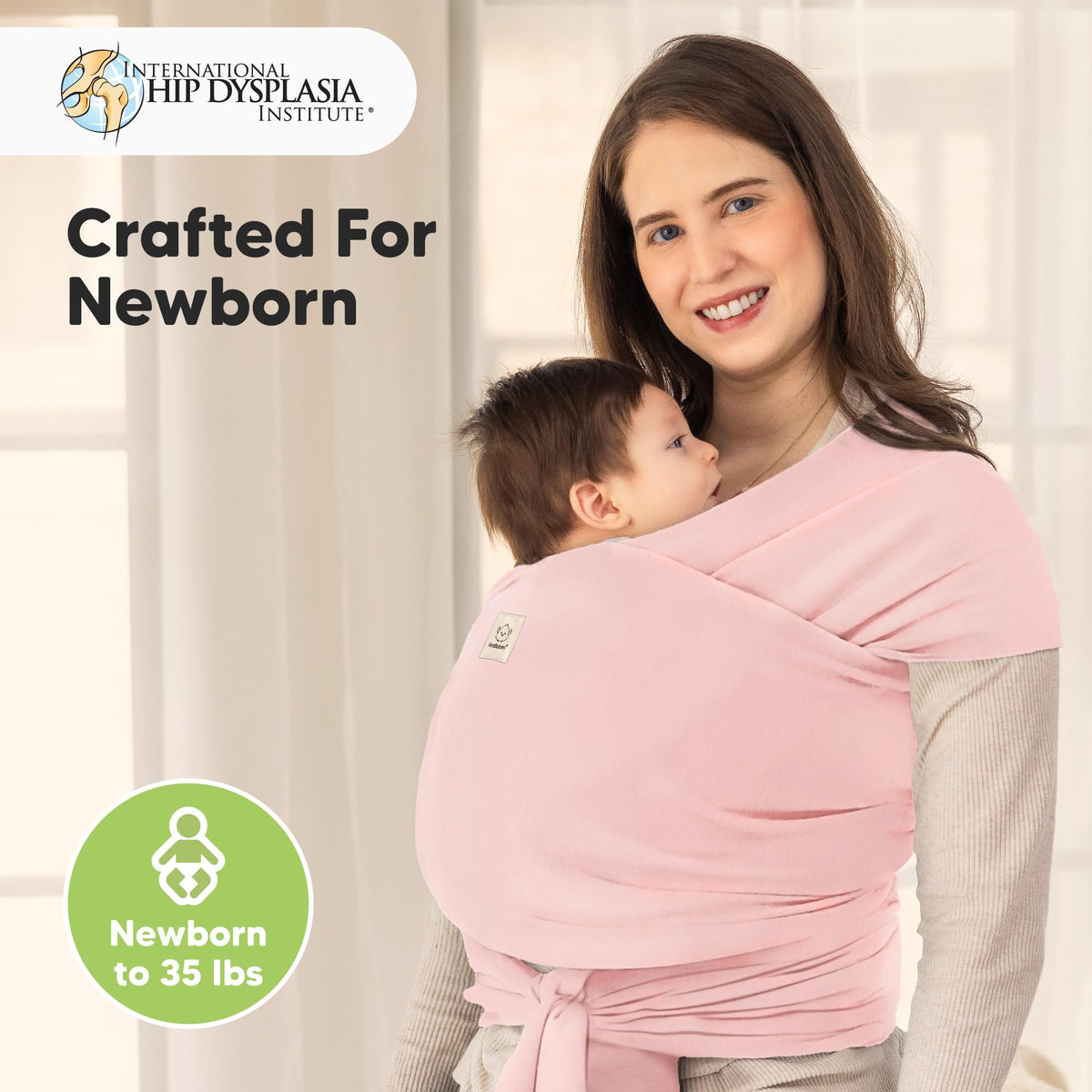 KeaBabies Baby Wrap Carrier, All in 1 Original Baby Carrier, Trendy Black - Jansha Store