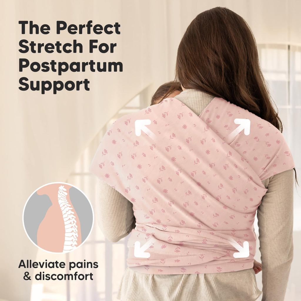 KeaBabies Baby Wrap Carrier, All in 1 Original Baby Carrier, Trendy Black - Jansha Store