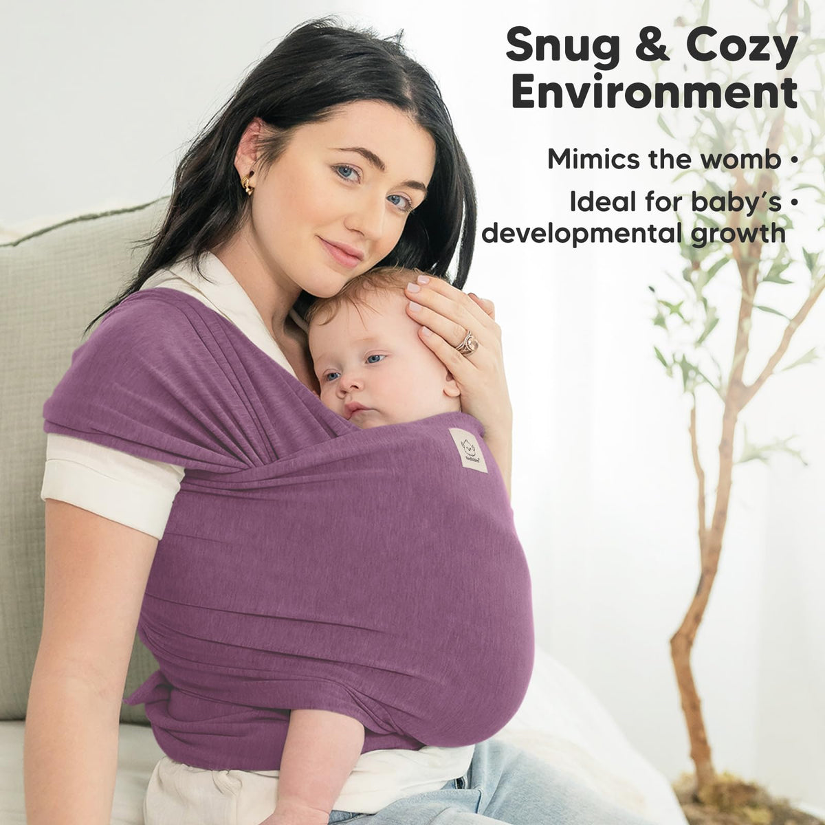KeaBabies Baby Wrap Carrier, All in 1 Original Baby Carrier, Trendy Black - Jansha Store
