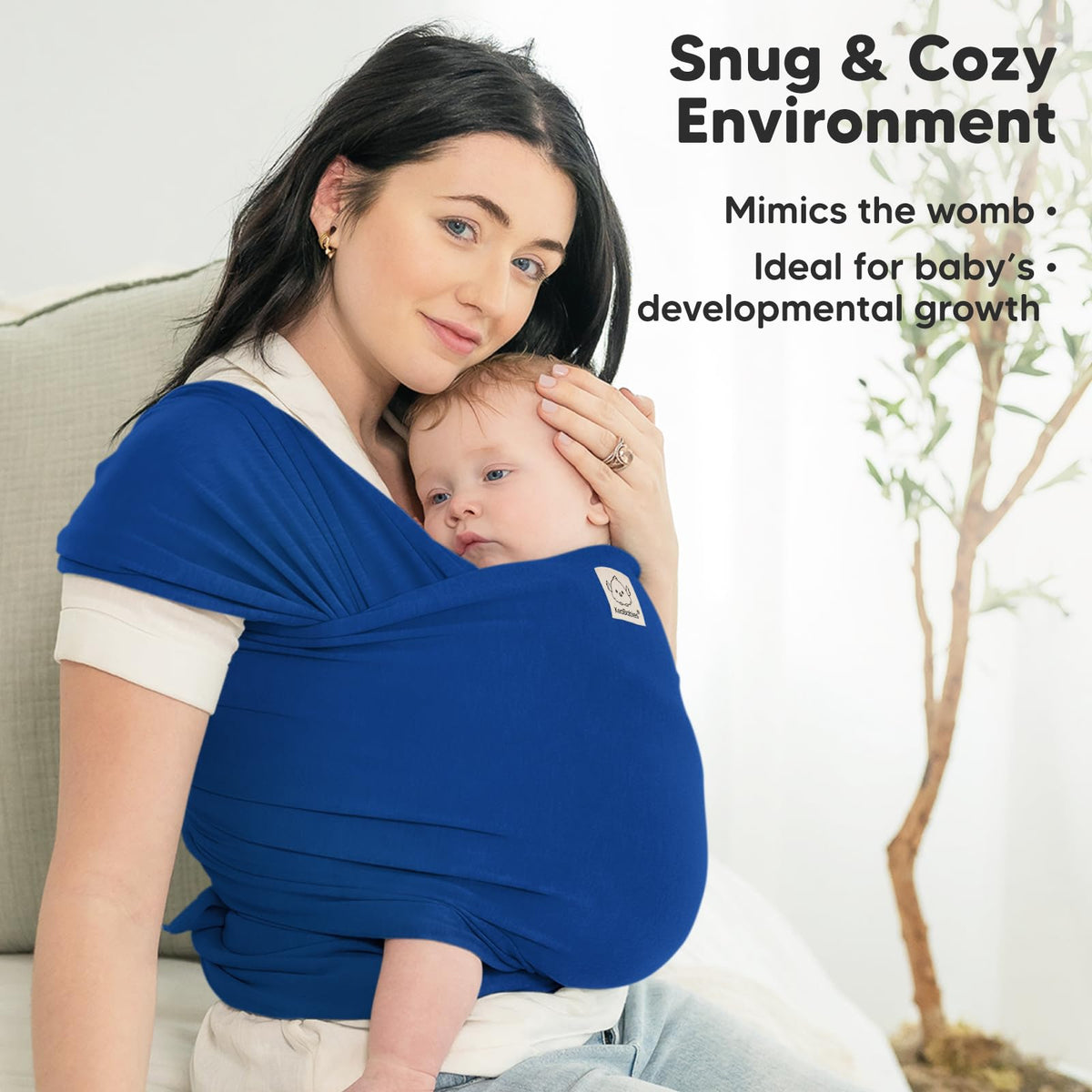KeaBabies Baby Wrap Carrier, All in 1 Original Baby Carrier, Trendy Black - Jansha Store