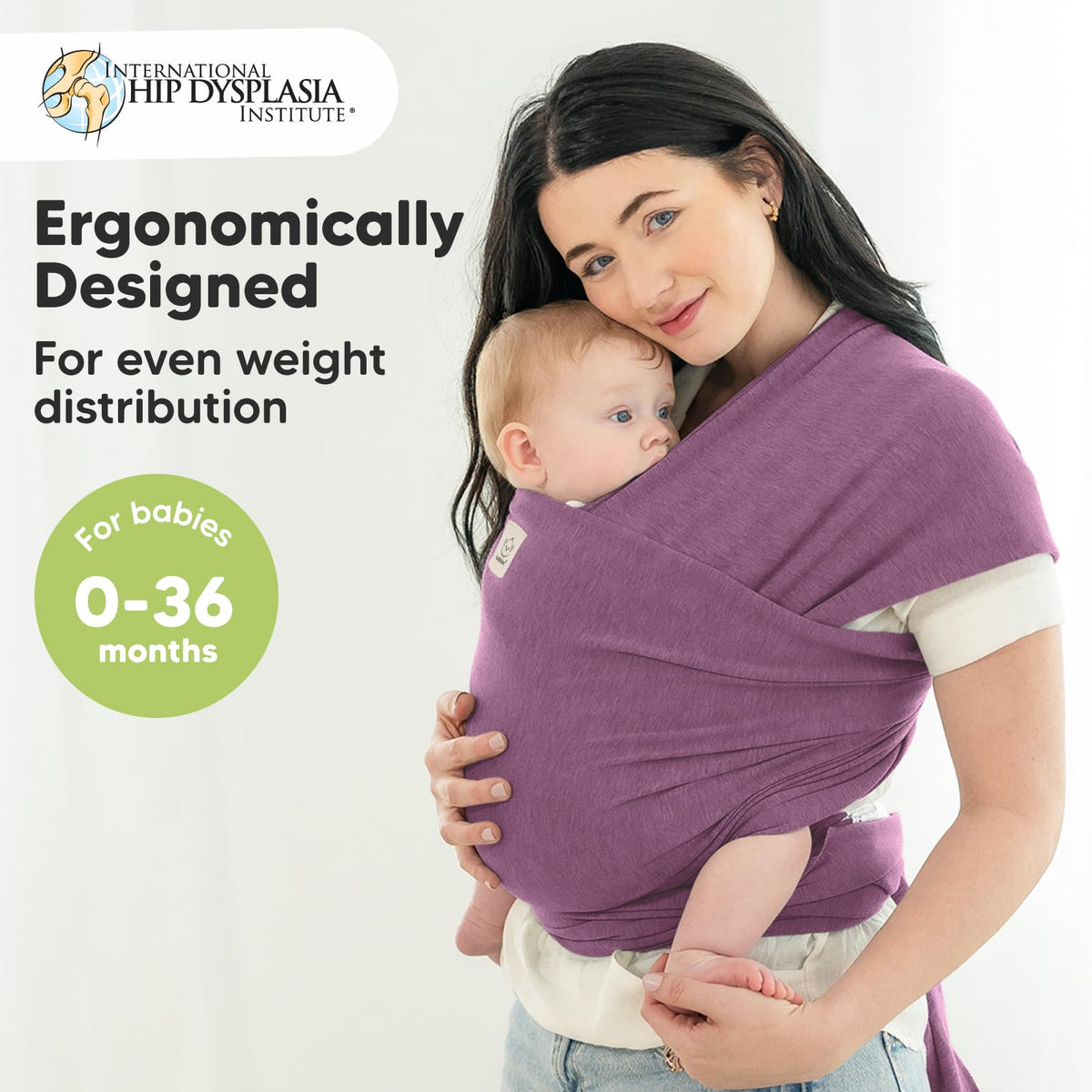 KeaBabies Baby Wrap Carrier, All in 1 Original Baby Carrier, Trendy Black - Jansha Store