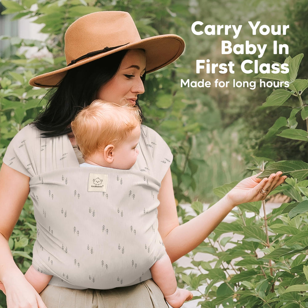 KeaBabies Baby Wrap Carrier, All in 1 Original Baby Carrier, Trendy Black - Jansha Store
