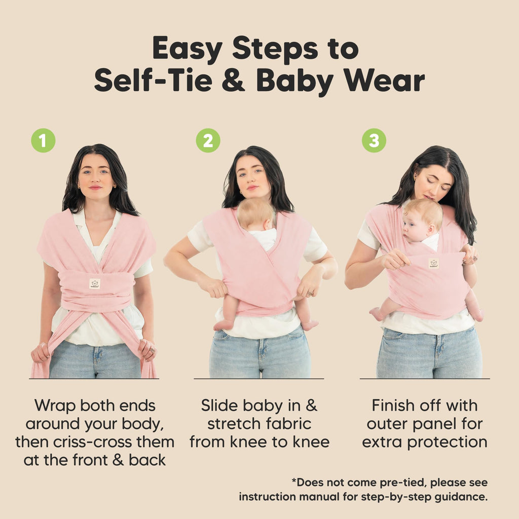 KeaBabies Baby Wrap Carrier, All in 1 Original Baby Carrier, Trendy Black - Jansha Store