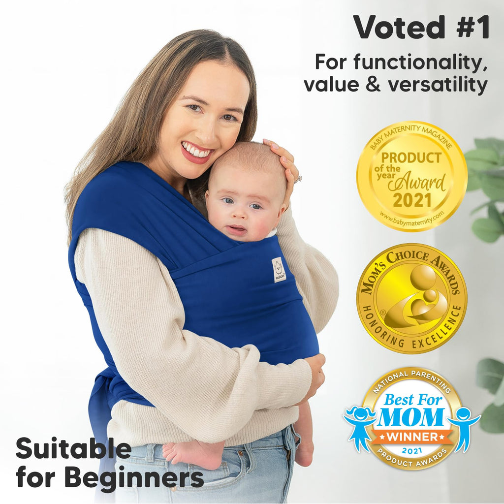 KeaBabies Baby Wrap Carrier, All in 1 Original Baby Carrier, Trendy Black - Jansha Store
