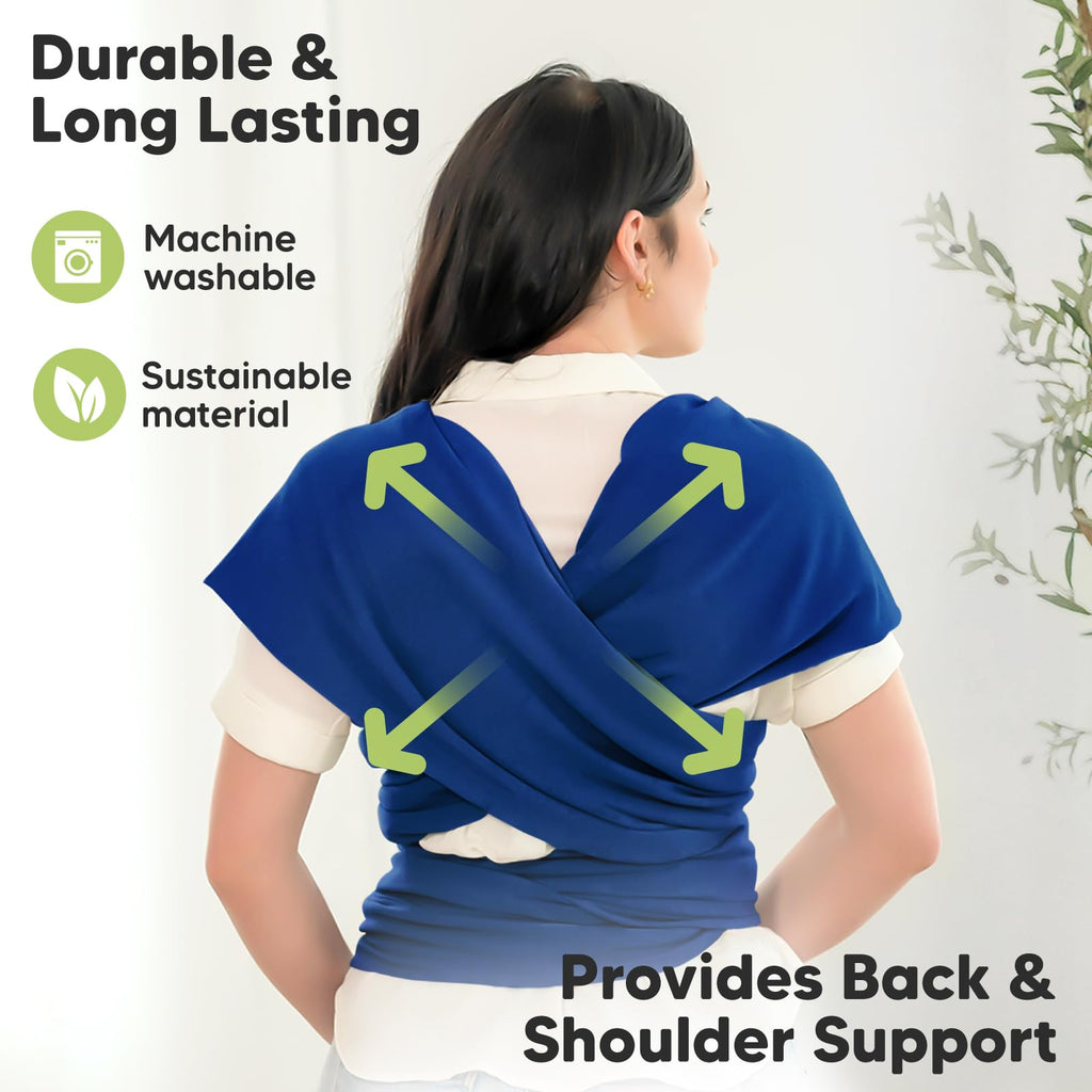 KeaBabies Baby Wrap Carrier, All in 1 Original Baby Carrier, Trendy Black - Jansha Store