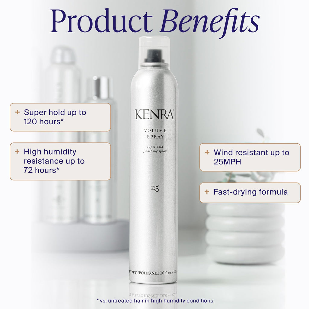 Kenra Professional Volume Spray 25 | Super Hold Finishing & Styling Hairspray | Flake-free & Fast-drying | Wind & Humidity Resistance | All Hair Types - Jansha Store