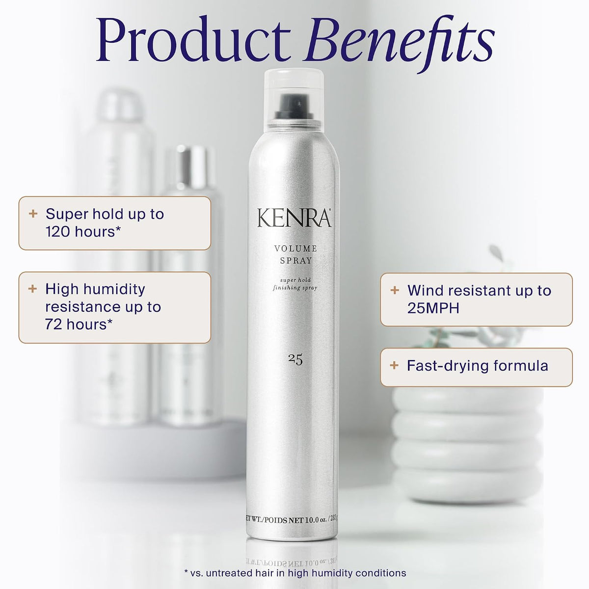 Kenra Professional Volume Spray 25 | Super Hold Finishing & Styling Hairspray | Flake-free & Fast-drying | Wind & Humidity Resistance | All Hair Types - Jansha Store