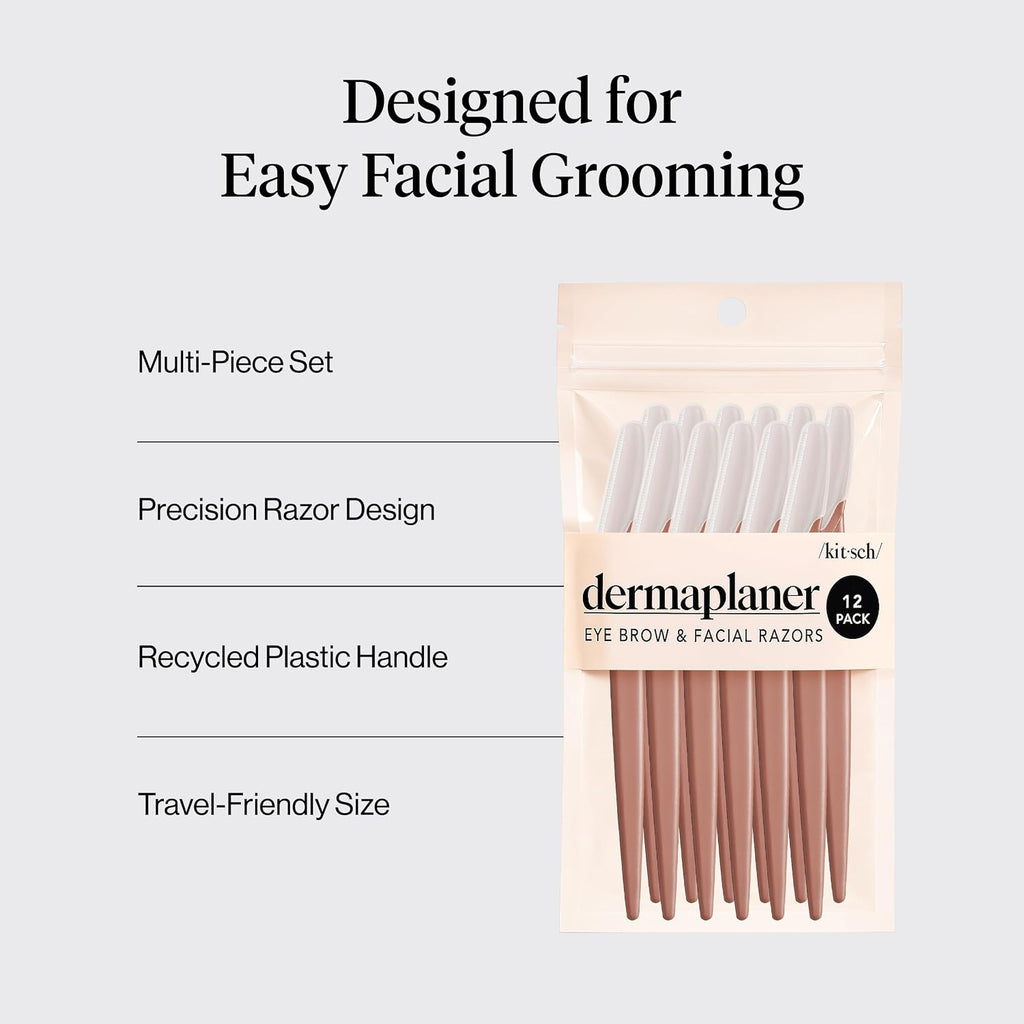 Kitsch Dermaplane Razor for Women Face – Terracotta, 12 pcs - Jansha Store