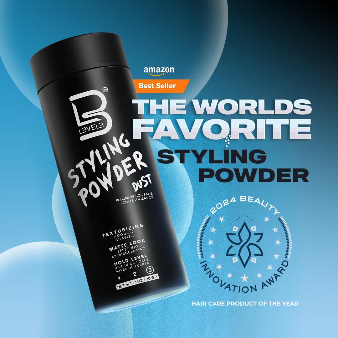 L3 Level 3 Hair Texture Powder for Men, Volume, Natural Look, 30 g - Jansha Store