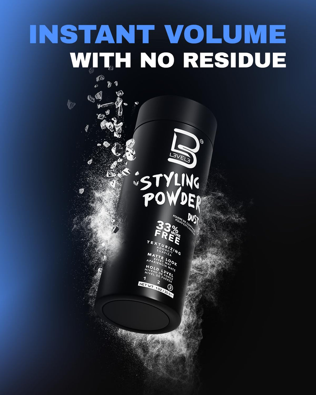L3 Level 3 Hair Texture Powder for Men, Volume, Natural Look, 30 g - Jansha Store