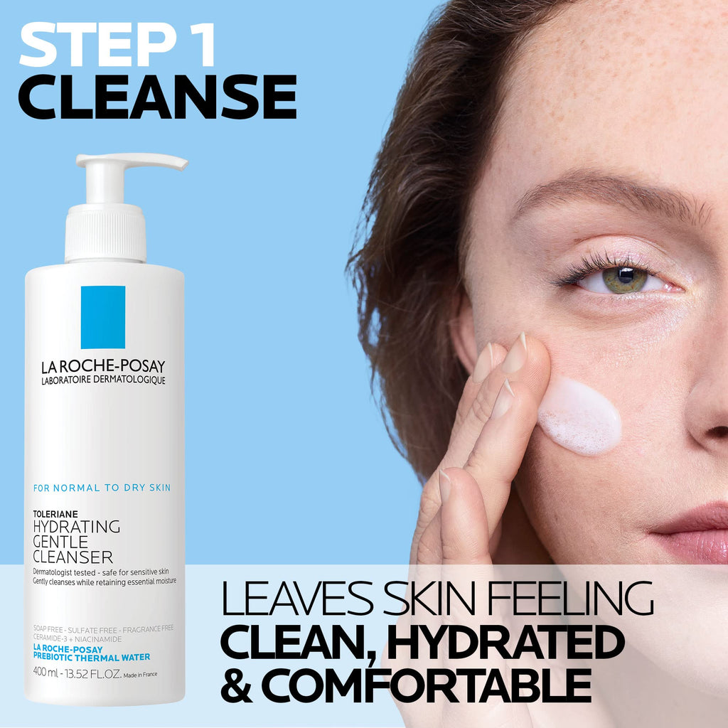 La Roche-Posay Toleriane Hydrating Gentle Facial Cleanser, with Niacinamide - Jansha Store