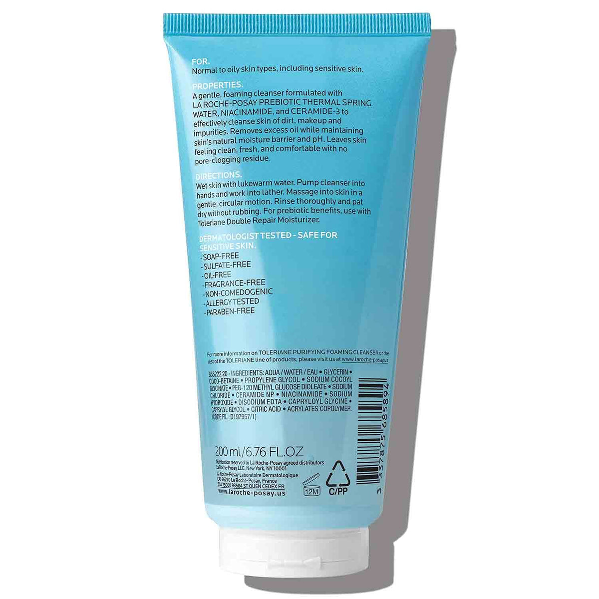 La Roche-Posay Toleriane Purifying Foaming Facial Cleanser with Niacinamide - Jansha Store