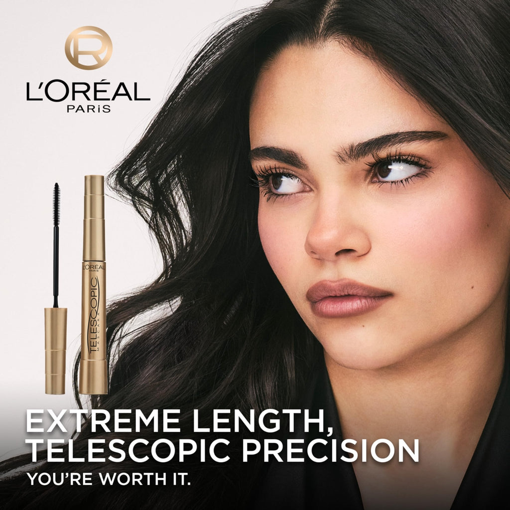 L’Oreal Paris Original Telescopic Mascara, Lengthening, Blackest Black - Jansha Store