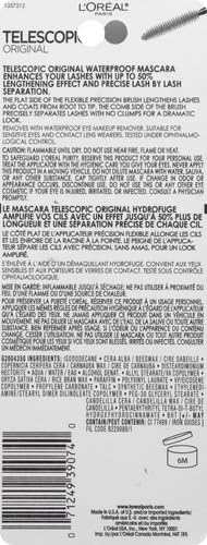 L’Oreal Paris Original Telescopic Mascara, Lengthening, Blackest Black - Jansha Store