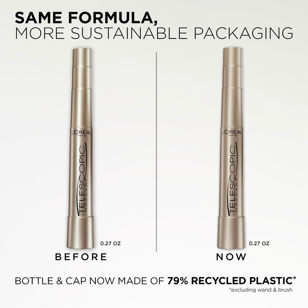 L’Oreal Paris Original Telescopic Mascara, Lengthening, Blackest Black - Jansha Store