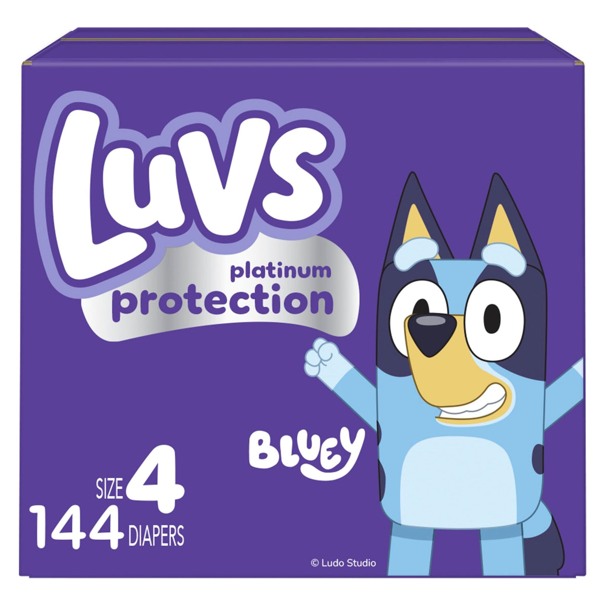 Luvs Size 8 Baby Diapers, Platinum Protection Bluey Diapers for Day & Night,Size 8 (46+ lb), 108 Count - Jansha Store