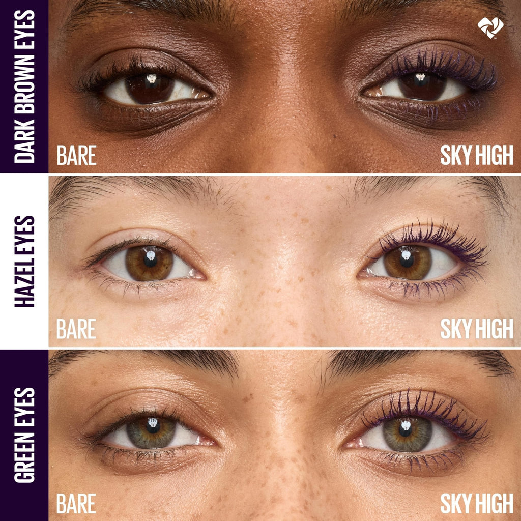 Maybelline Lash Sensational Sky High Washable Mascara Makeup, Volumizing, Lengthening, Defining, Curling, Multiplying, Buildable Formula, Blackest Black, 1 Count - Jansha Store