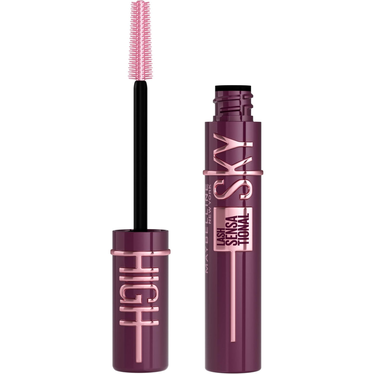 Maybelline Lash Sensational Sky High Washable Mascara Makeup, Volumizing, Lengthening, Defining, Curling, Multiplying, Buildable Formula, Blackest Black, 1 Count - Jansha Store
