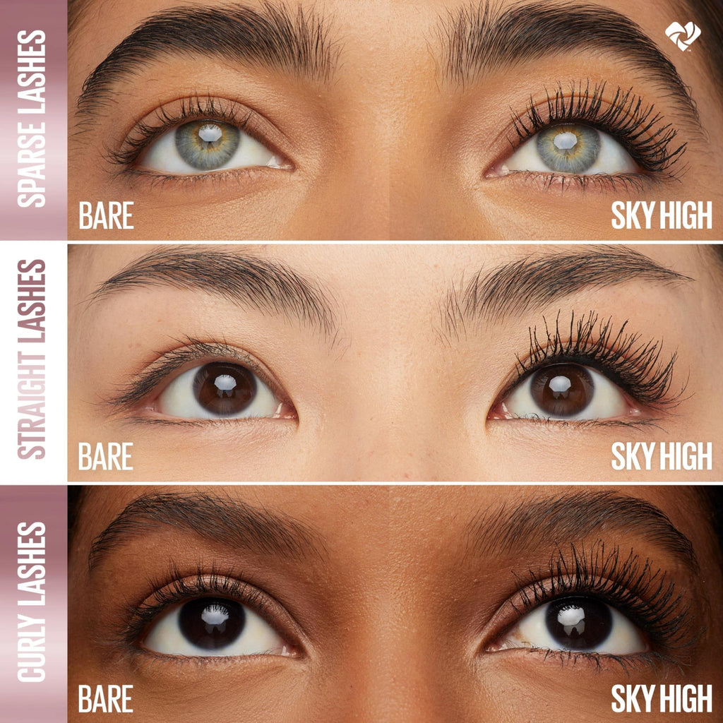 Maybelline Lash Sensational Sky High Washable Mascara Makeup, Volumizing, Lengthening, Defining, Curling, Multiplying, Buildable Formula, Blackest Black, 1 Count - Jansha Store