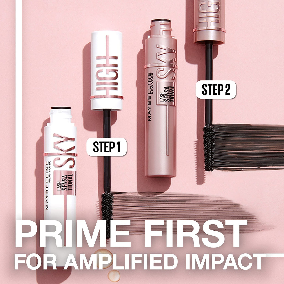 Maybelline Lash Sensational Sky High Washable Mascara Makeup, Volumizing, Lengthening, Defining, Curling, Multiplying, Buildable Formula, Blackest Black, 1 Count - Jansha Store